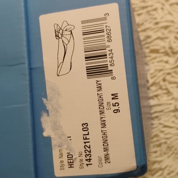 Jack Rogers Navy Velvet Bow Heidi Flats - Picture 3 of 6